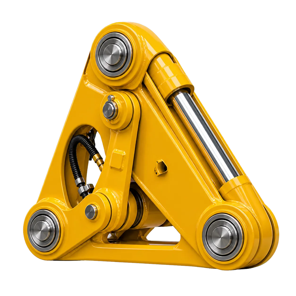 Yellow powder-coated hydraulic linkage