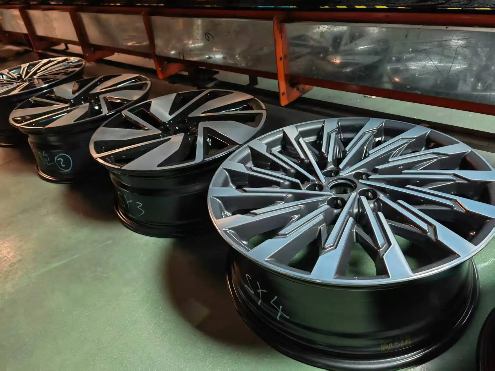 Finished wheel designs after coating and machining